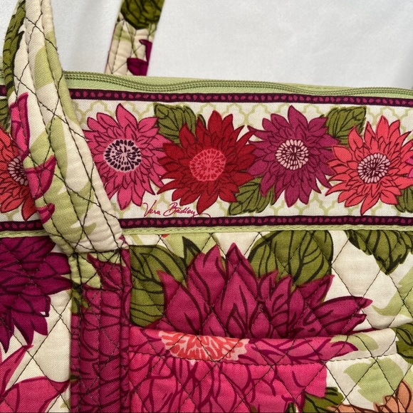Vera Bradley Floral Pink Shoulder Bag 9.5”Hx14W - Picture 2 of 7